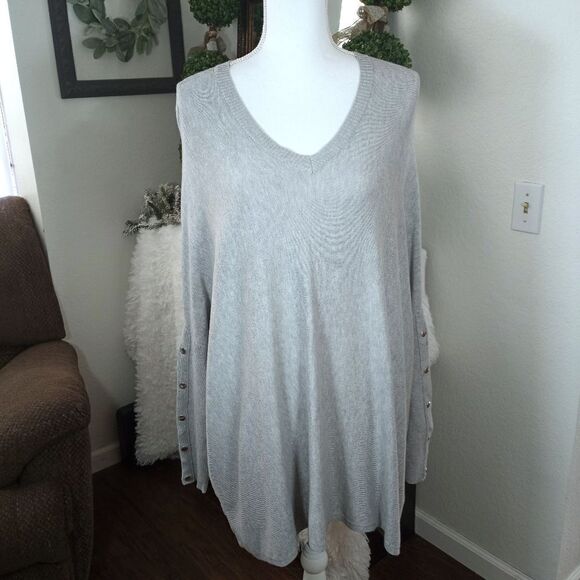RXB GRAY DOLMAN SLEEVE OVERSIZED SWEATER SZ.S EUC - Picture 2 of 8